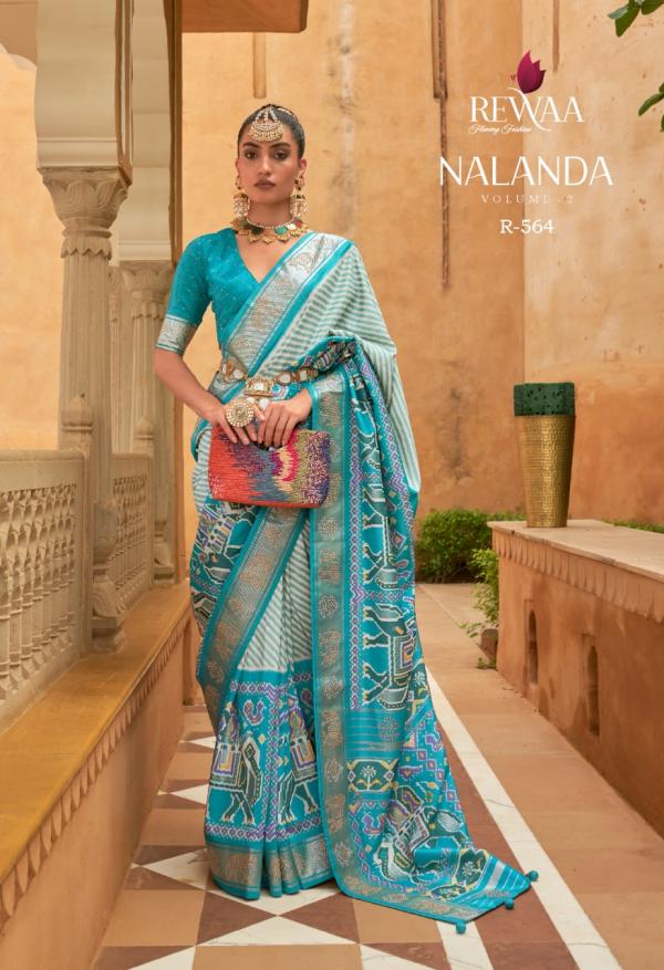 Rewaa Nalanda 2 Pure Silk Designer Patola Saree Collection